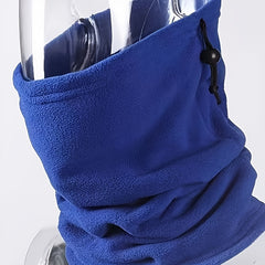Polar Fleece Neck Cover With Drawstring Adjustable Elastic - Warm & Cold Proof