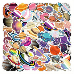 50pcs Cartoon Asteroid Graffiti Stickers for Car Trunk Water Bottle