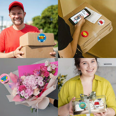 100pcs E-commerce Thank You Stickers, Colorful Round Stickers, 5.08 cm