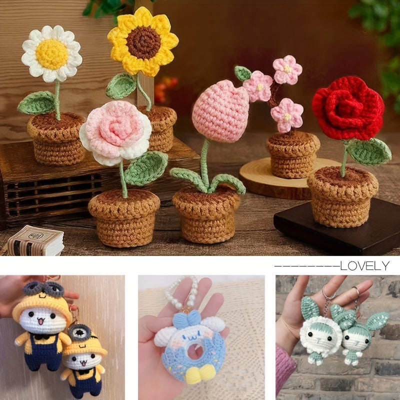 8pcs Acrylic Thread for Hand Crocheting Dolls Seat Cushions DIY Headwear