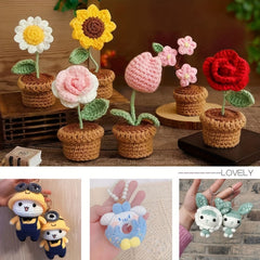 8pcs Acrylic Thread for Hand Crocheting Dolls Seat Cushions DIY Headwear
