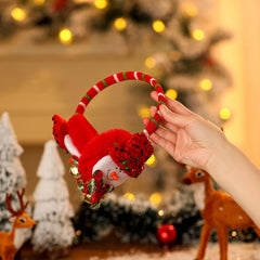 Women's Christmas Ear Muffs with Reindeer Antlers - Winter Warmth