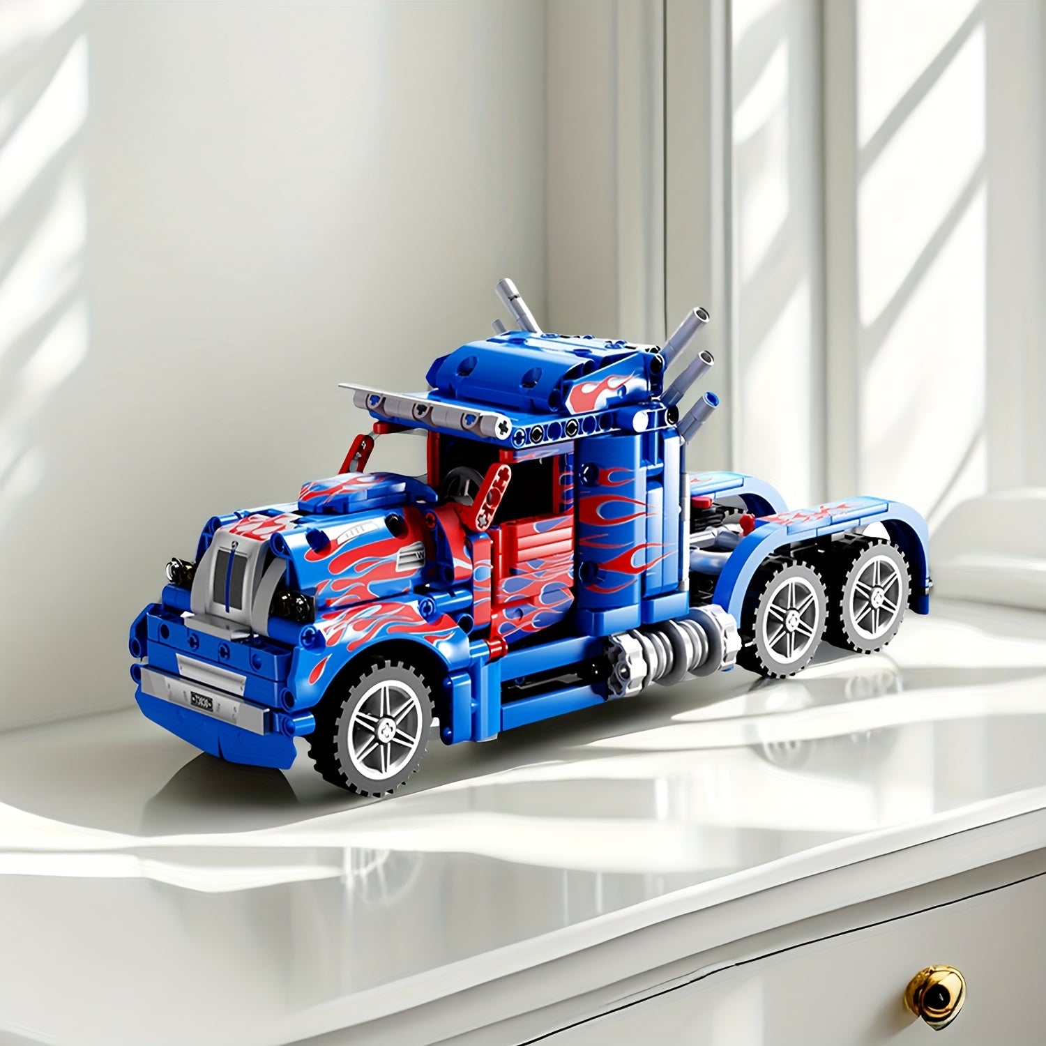 Die Cast Truck Building Blocks Toy Model with Fire Truck & Airplane Detail