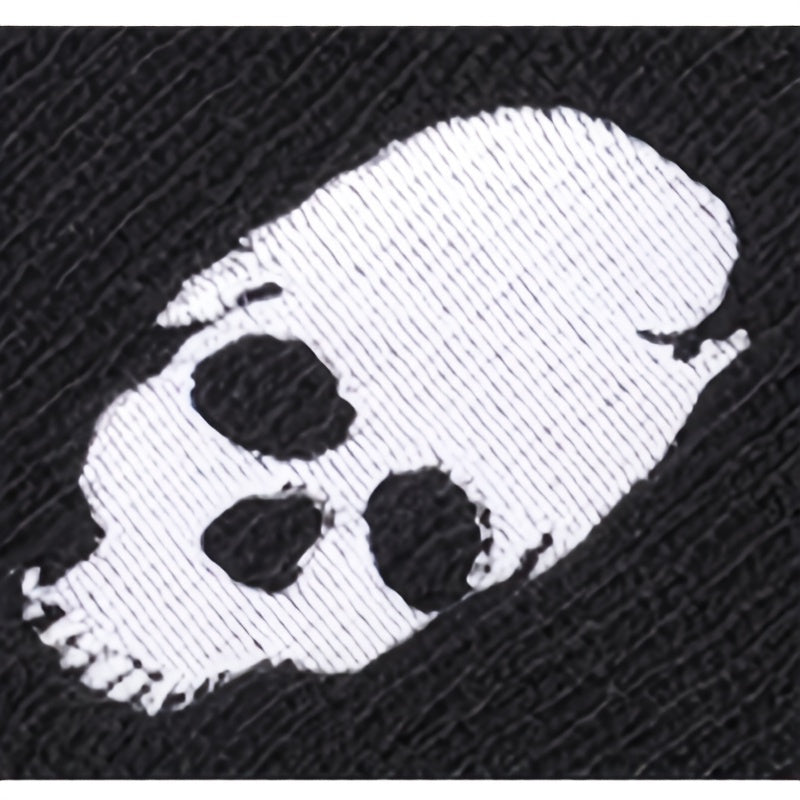 Skull Embroidery Beanie Hip Hop Solid Knit Hats Elastic Cap