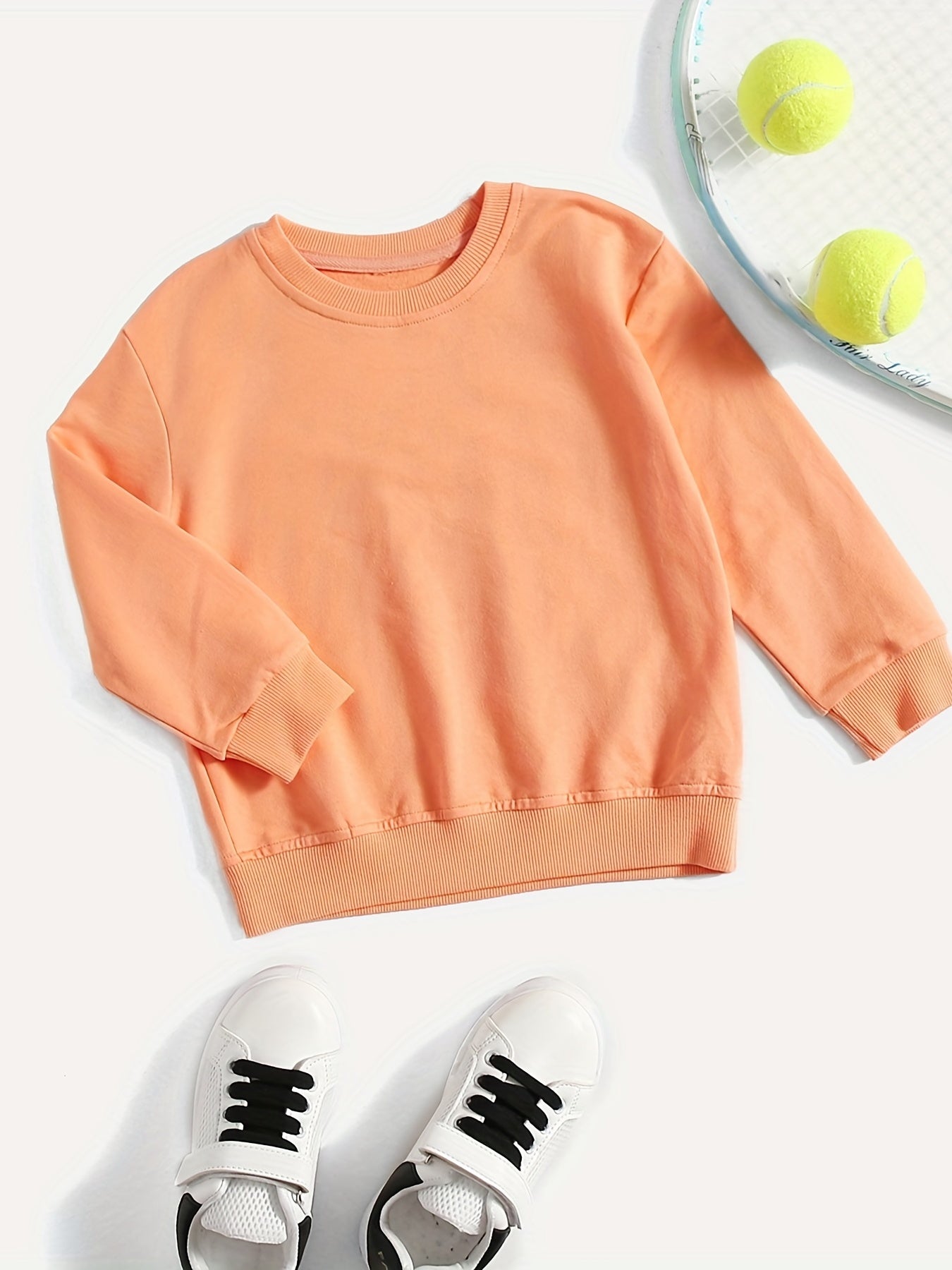 Boys Cotton Pullover Sweatshirt Long Sleeve Crew Neck Tops
