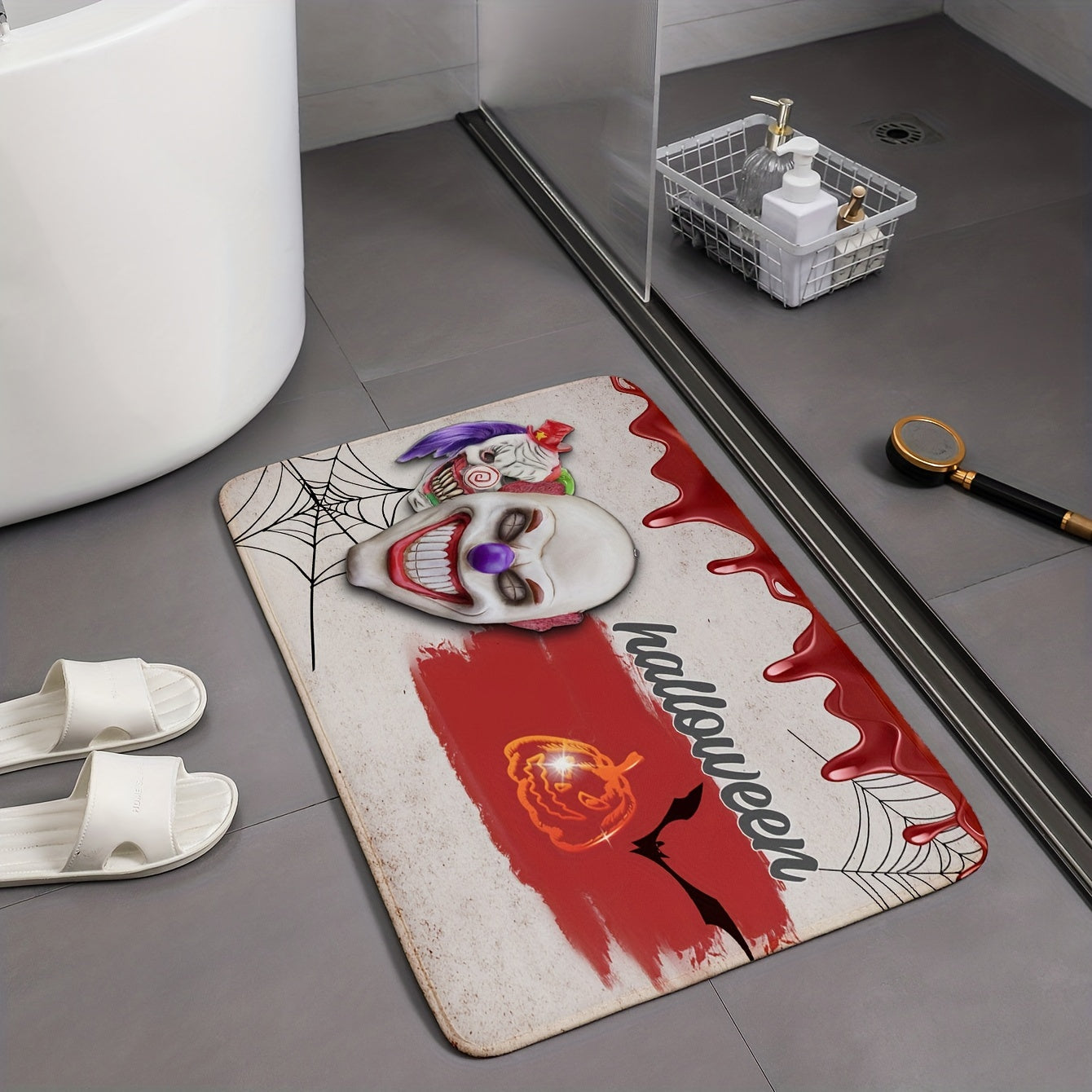 Soft Non Slip Halloween Floor Mat Bath Rug Machine Washable
