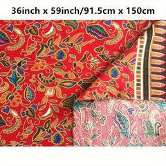 Cotton And Linen Printed Fabric Bohemian Ethnic Style Decorative Fabric 1 Yard