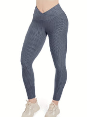 High Waist Yoga Pants Tummy Control Ruched Butt Lifting Leggings