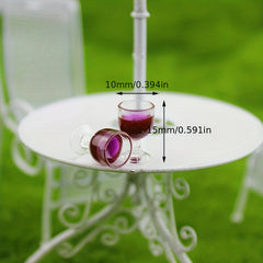 5pcs Red Wine Glass Cocktail Play 1 12 Mini Dollhouse Furniture Pocket Mini Kitc