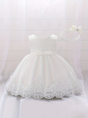 Baby's Lace Wedding Dress with Big Bow