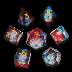 7 Piece Liquid Quicksand Dice Set for TRPG Board Games