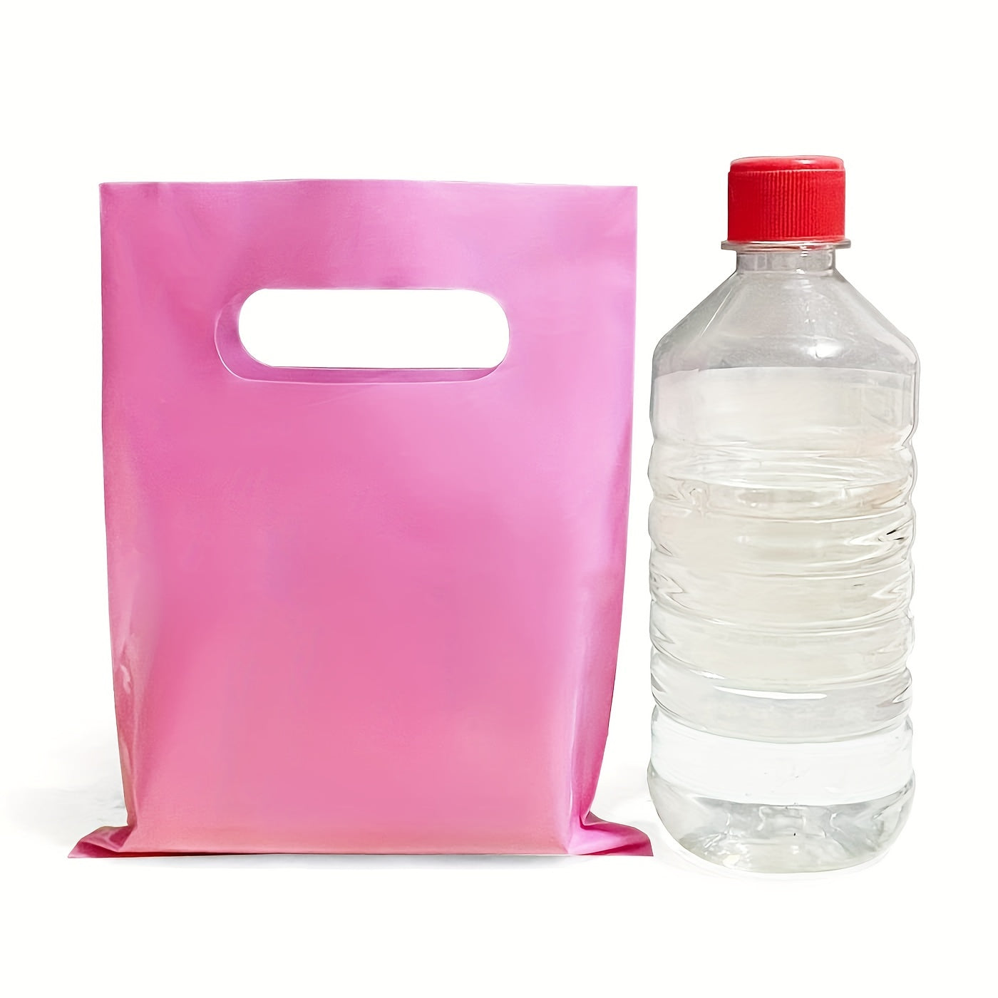 100pcs 15 x 20 Assorted Plastic Party Goodie Bags Bulk With Handle