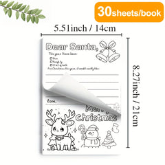 Christmas Coloring Book - Letter to Santa - Wish List - 30 Pages