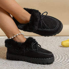 Women's Plush Lined Snow Boots Slip On Ankle Boots