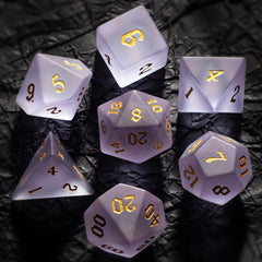 7pcs Purple Glass Gemstone Dices for Board Game