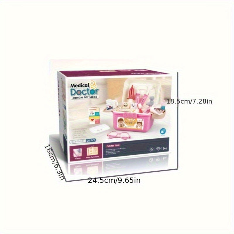 Doctor Role Play Toy Set 20pcs Pretend Play Toys with Box for Boys and Girls