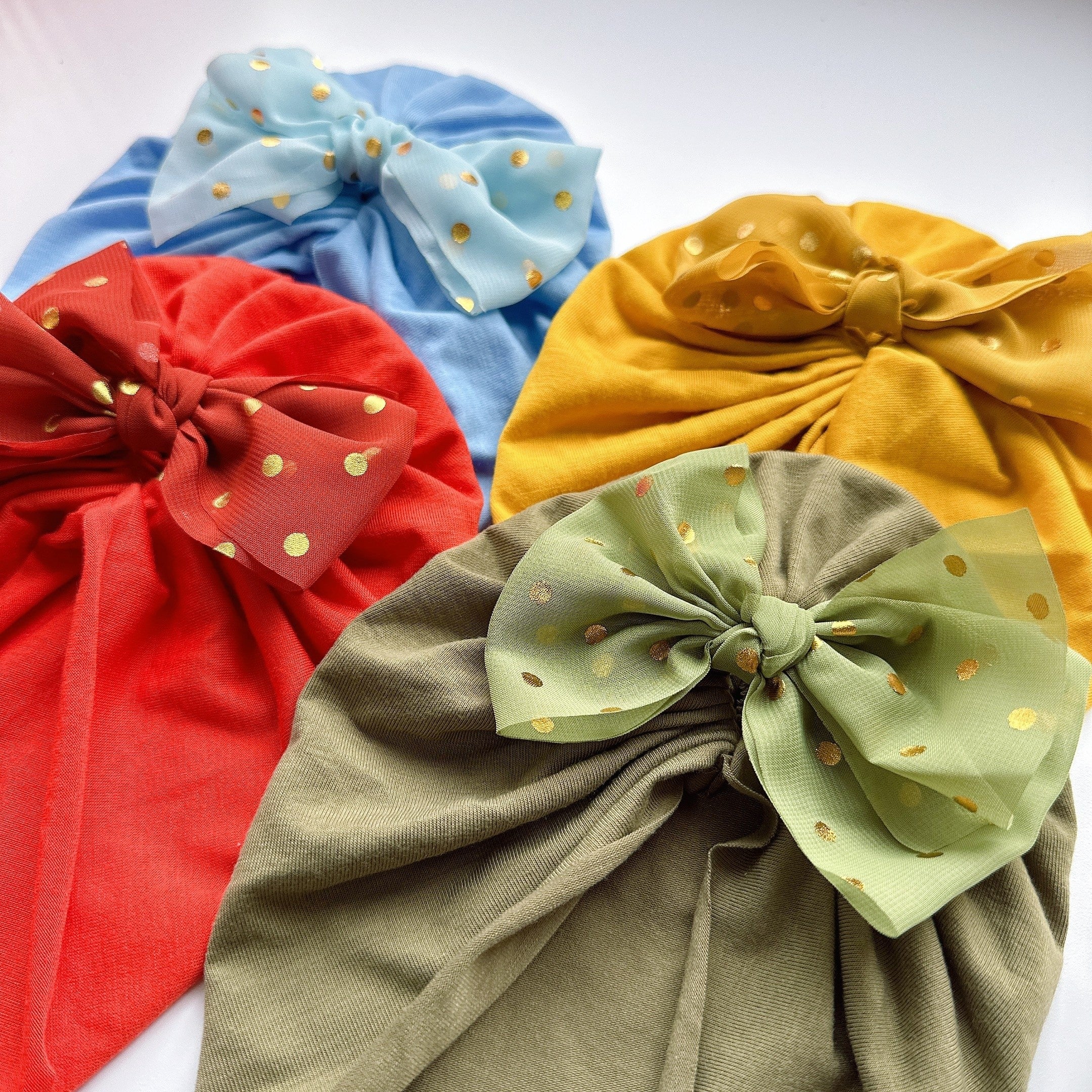 Baby Girls Bow Decor Cap Soft Head Wrap Head Accessories