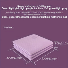 Foldable 4MM TPE Yoga Mat Anti Slip Portable Shock Absorbing