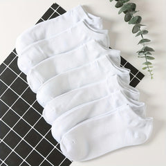 7 Pairs Solid Low Cut Ankle Socks for Women