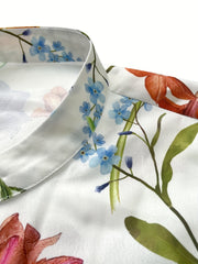 Men's Hawaiian Shirt Flower Print Short Sleeve Casual Summer Top