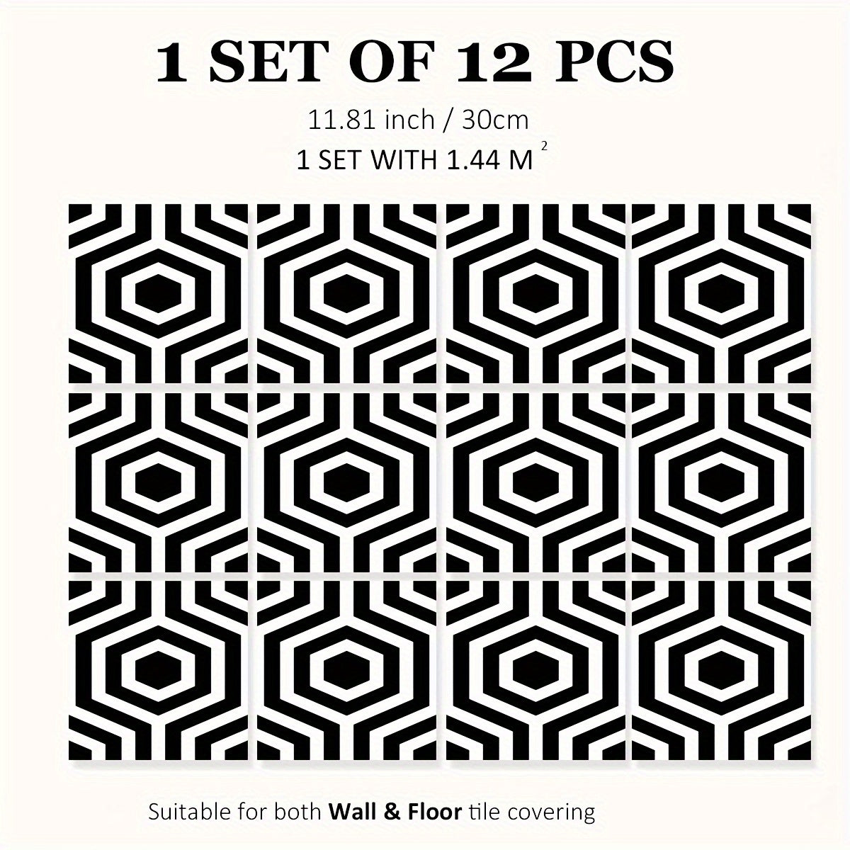 9pcs Waterproof Non Slip Tile Stickers - Transform Your Floors