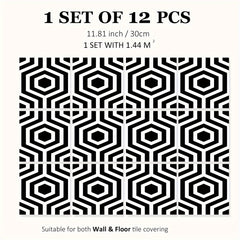 9pcs Waterproof Non Slip Tile Stickers - Transform Your Floors