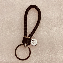 Leather Car Key Chain Woven Creative Key Chain Lanyard Gift