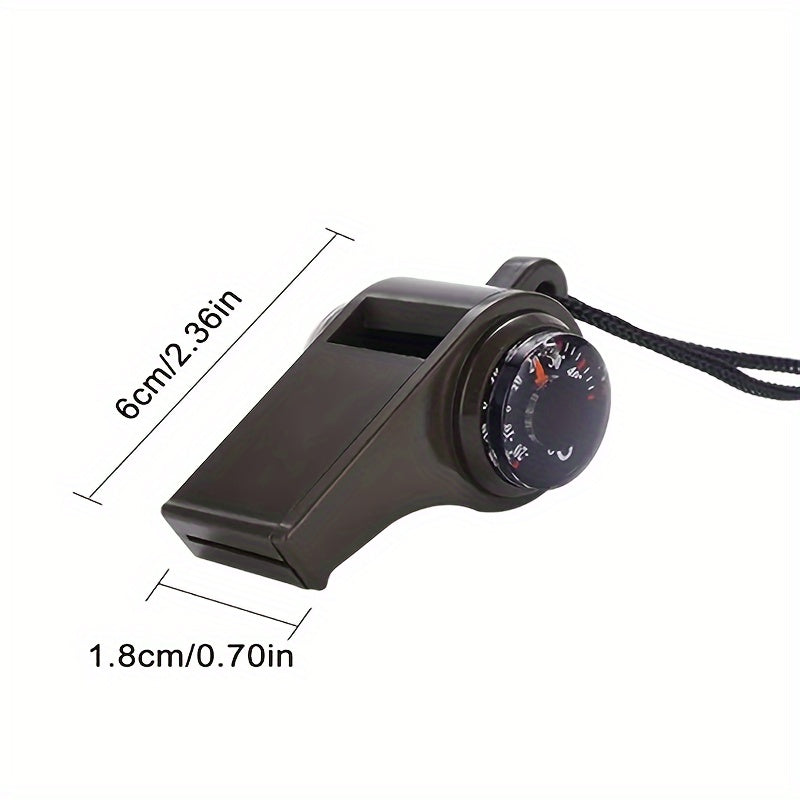 3 in 1 Emergency Whistle Compass Thermometer