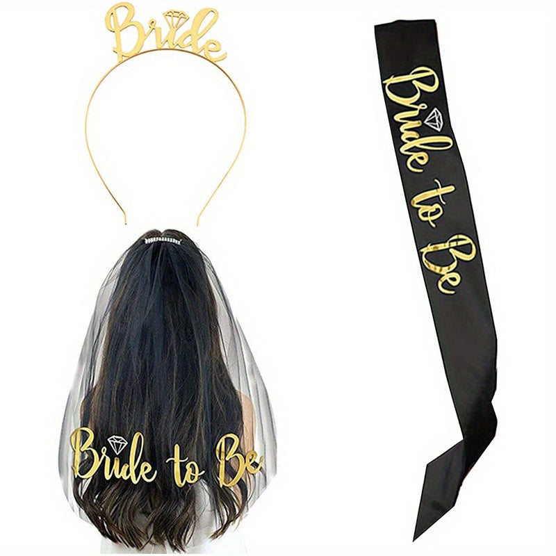 Bridal Crown Veil Set for Bachelor Party
