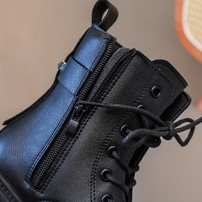 Solid Zipper Boots for Boys - Comfortable Non Slip - All Seasons
