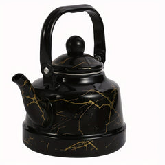 Enamel Hot Water Tea Kettle Geometric Printed Marble Ancient Bell Kettle