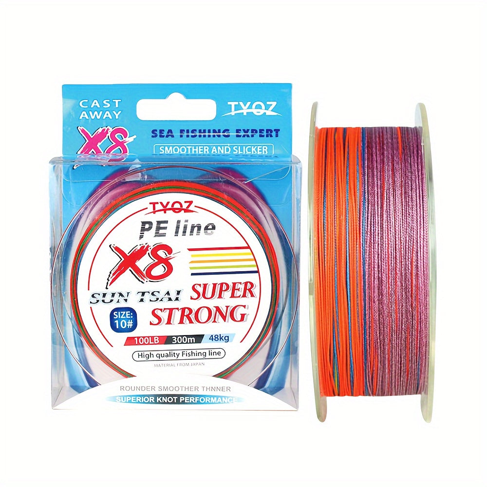 TYOZ 300M 8 Strand Braided Fishing Line High Strength PE X8