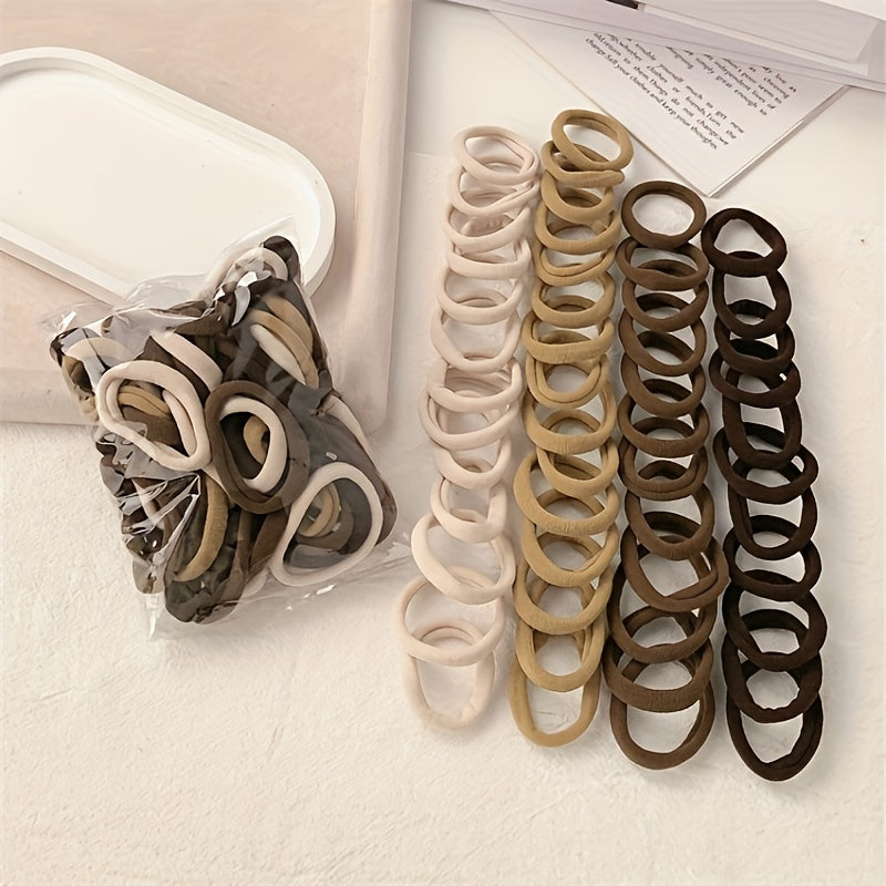 50pcs Hair Ties for Women, Elastic and Durable Rubber Bands for Ponytails