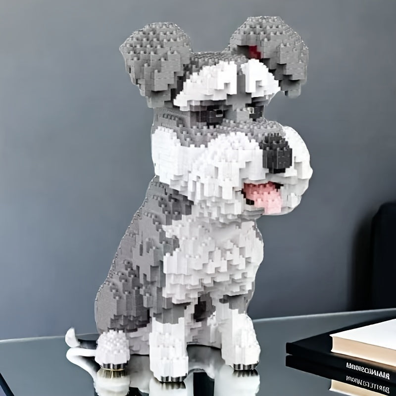 2100pcs Schnauzer Building Blocks Set for Room Decoration
