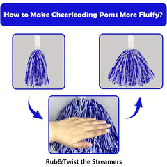 4pcs PET Cheering Pom Poms Dancing Supplies