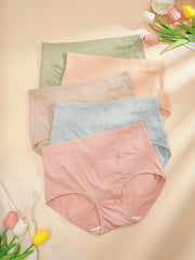 5 Seamless Solid Briefs Comfy Breathable Panties Women's Lingerie
