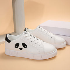 Panda Embroidered Skate Shoes Low Platform Casual Sneakers Women's Sports Shoes