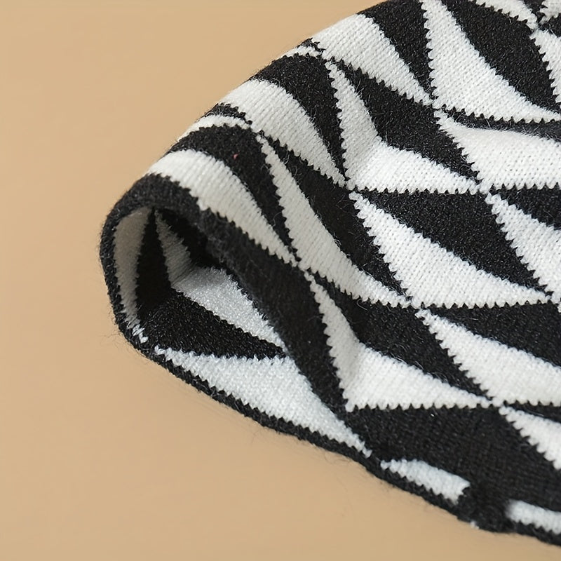 Men's Y2K Rhombus Woolen Knitted Hat