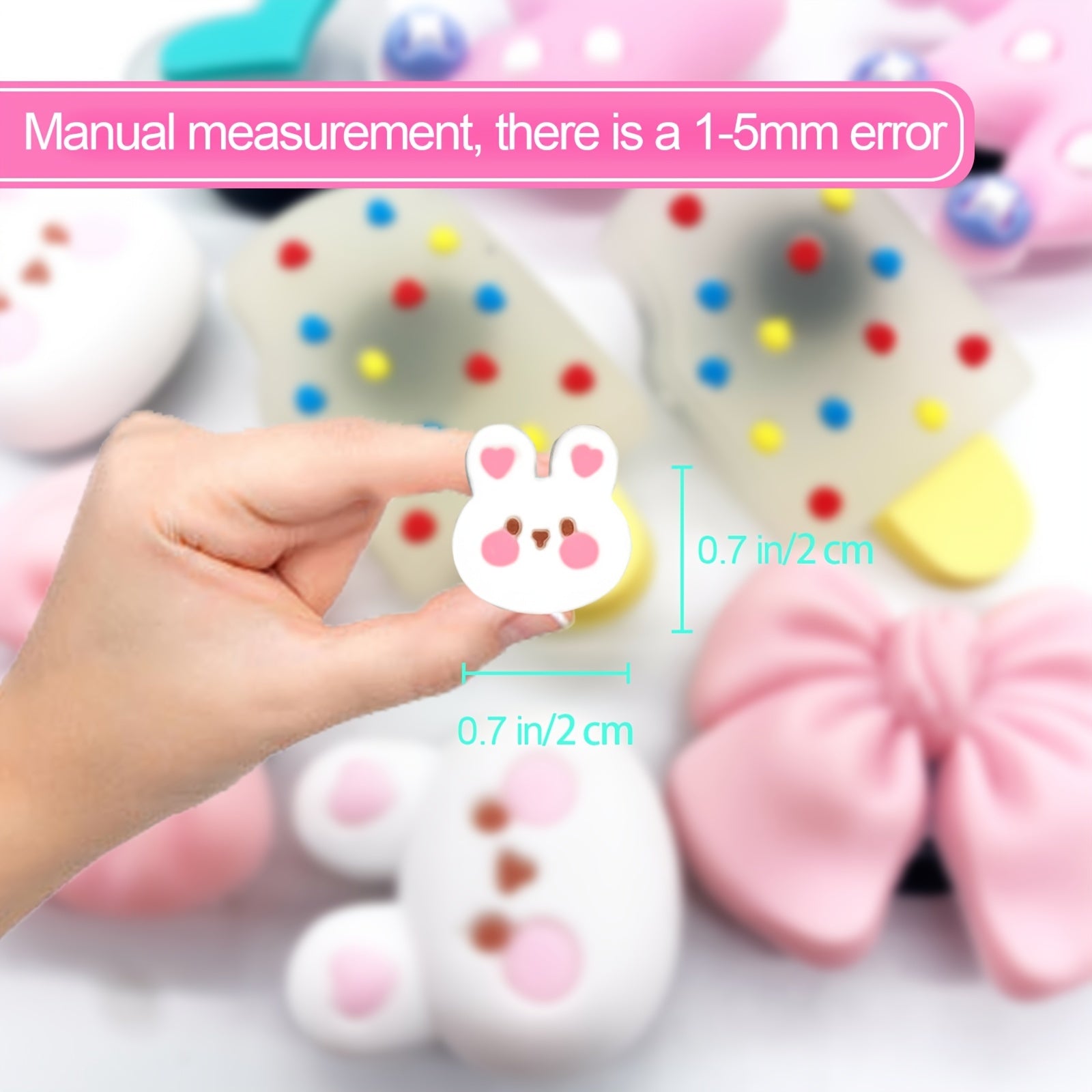 12pcs Rabbit Shoe Charms For DIY Shoes Pins - Kids Boys Girls Teens Men Women