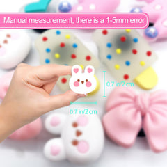 12pcs Rabbit Shoe Charms For DIY Shoes Pins - Kids Boys Girls Teens Men Women