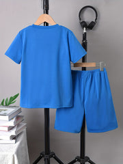 Boys Short Sleeve T Shirt & Shorts Set Casual Street Style 2 Pcs