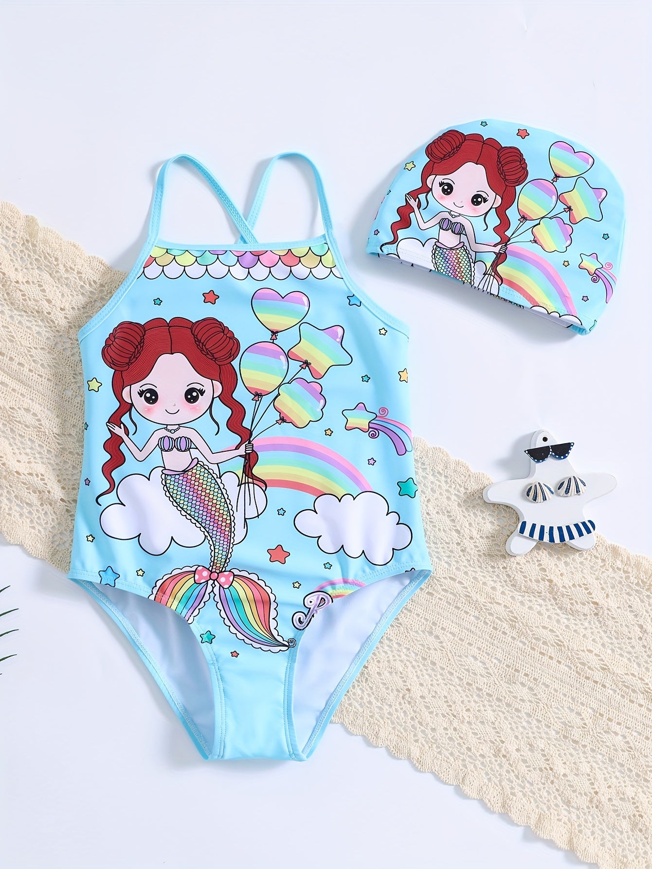 Mermaid Princess Bikini Swimsuit for Girls