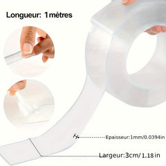 Transparent Nano Tape Reusable Double Sided Adhesive - Universal Disks Glue