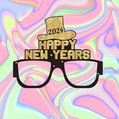 2022 Party Glasses Frame Funny Photo Prop Paper Eyeglasses