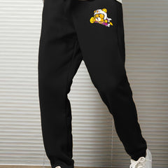 Bear Print Men's Casual Sweatpants