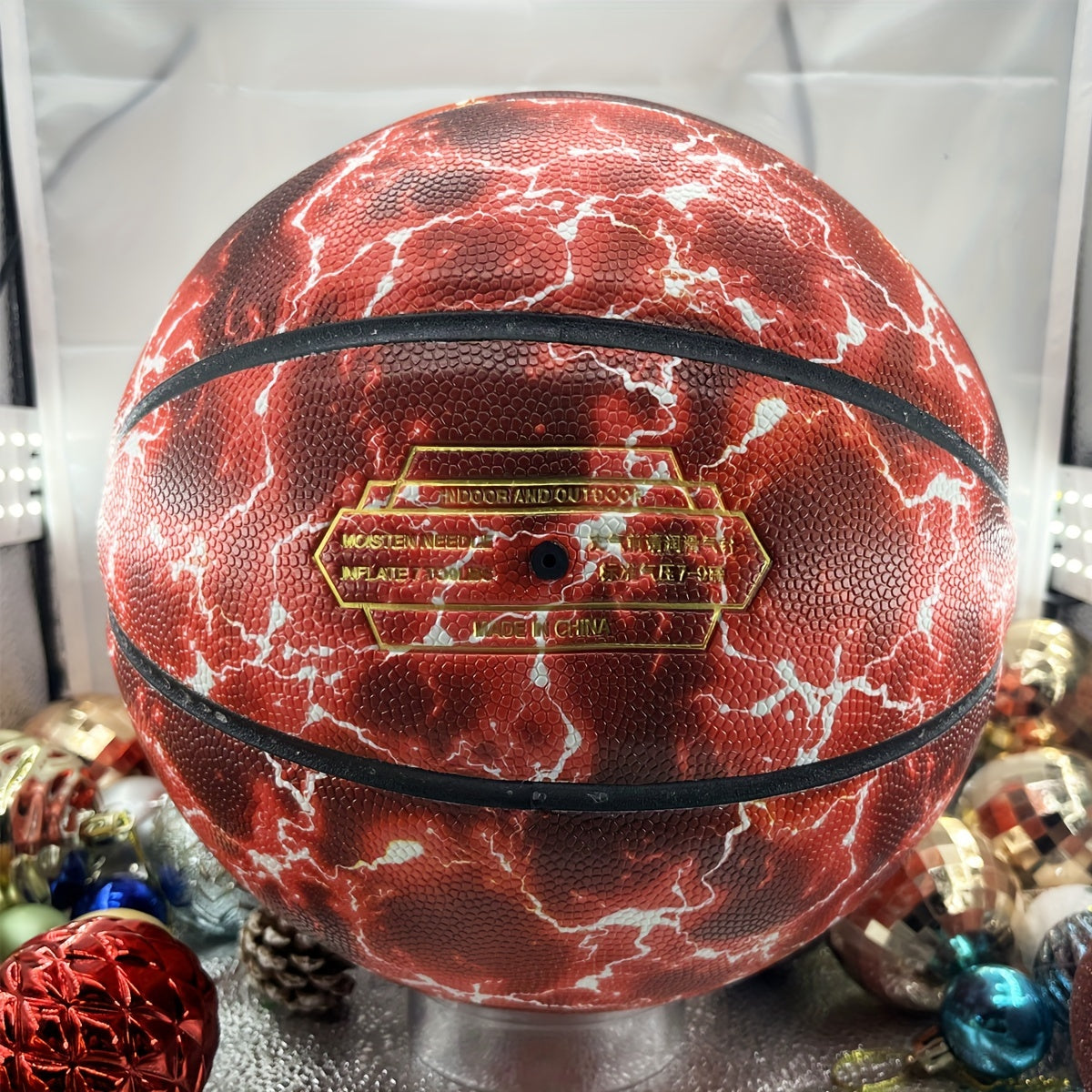 High Elastic TPU Non-slip Basketball Red Flame Series