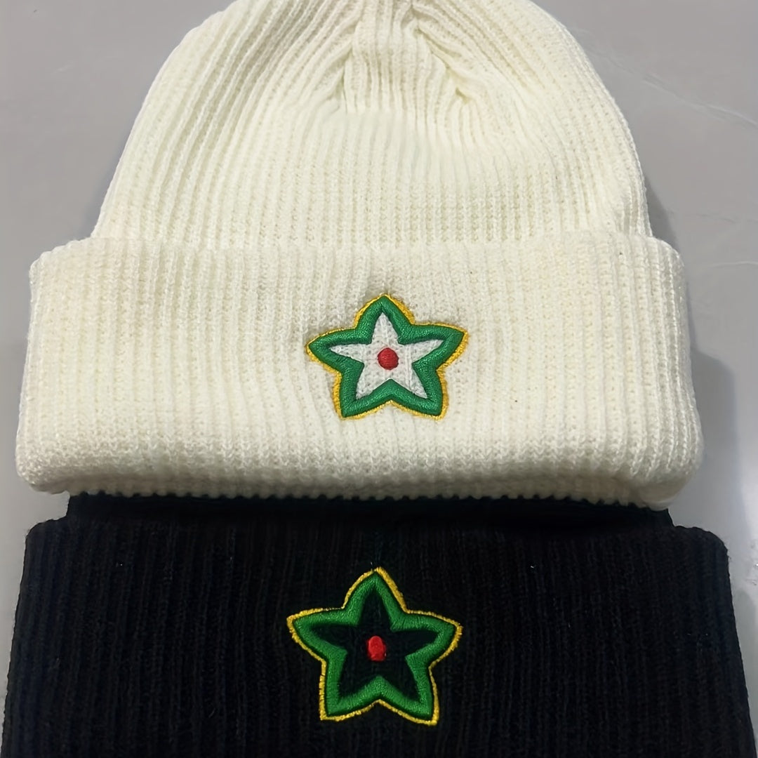 3D Embroidered Knitted Hat Ear Protection Japanese Anti Cold Woolen Hat