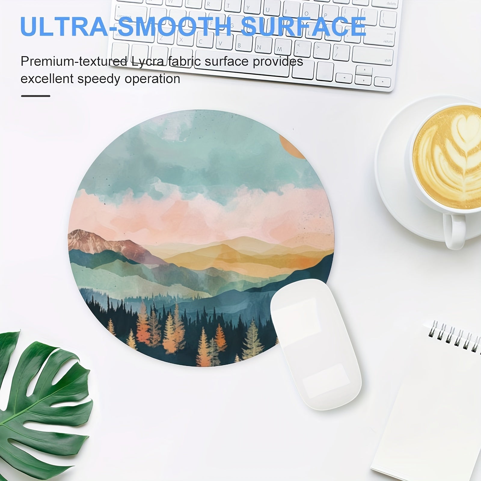 Abstract Landscape Mouse Pad Square Mouse Mat Waterproof Mousepad