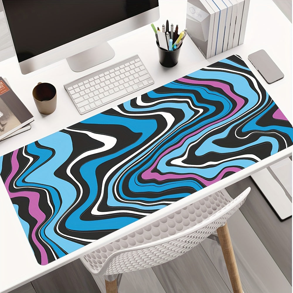 Grey/Green Fluid Large Mouse Pad Non-Slip Office Table Accessory