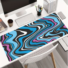 Grey/Green Fluid Large Mouse Pad Non-Slip Office Table Accessory